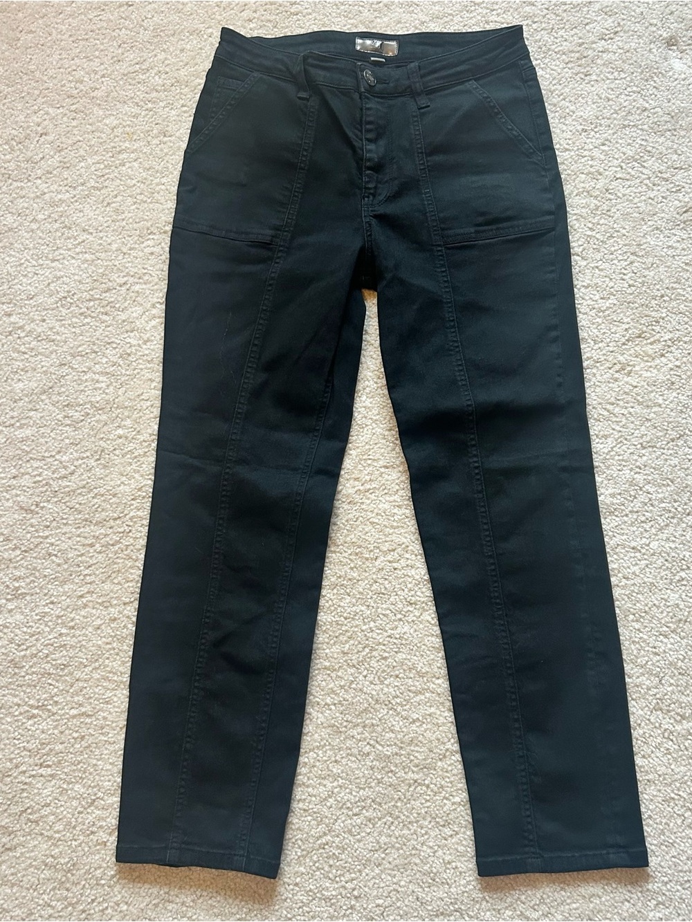 Kut from the Kloth Black Straight-Leg Jeans